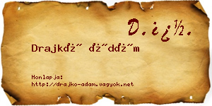 Drajkó Ádám névjegykártya